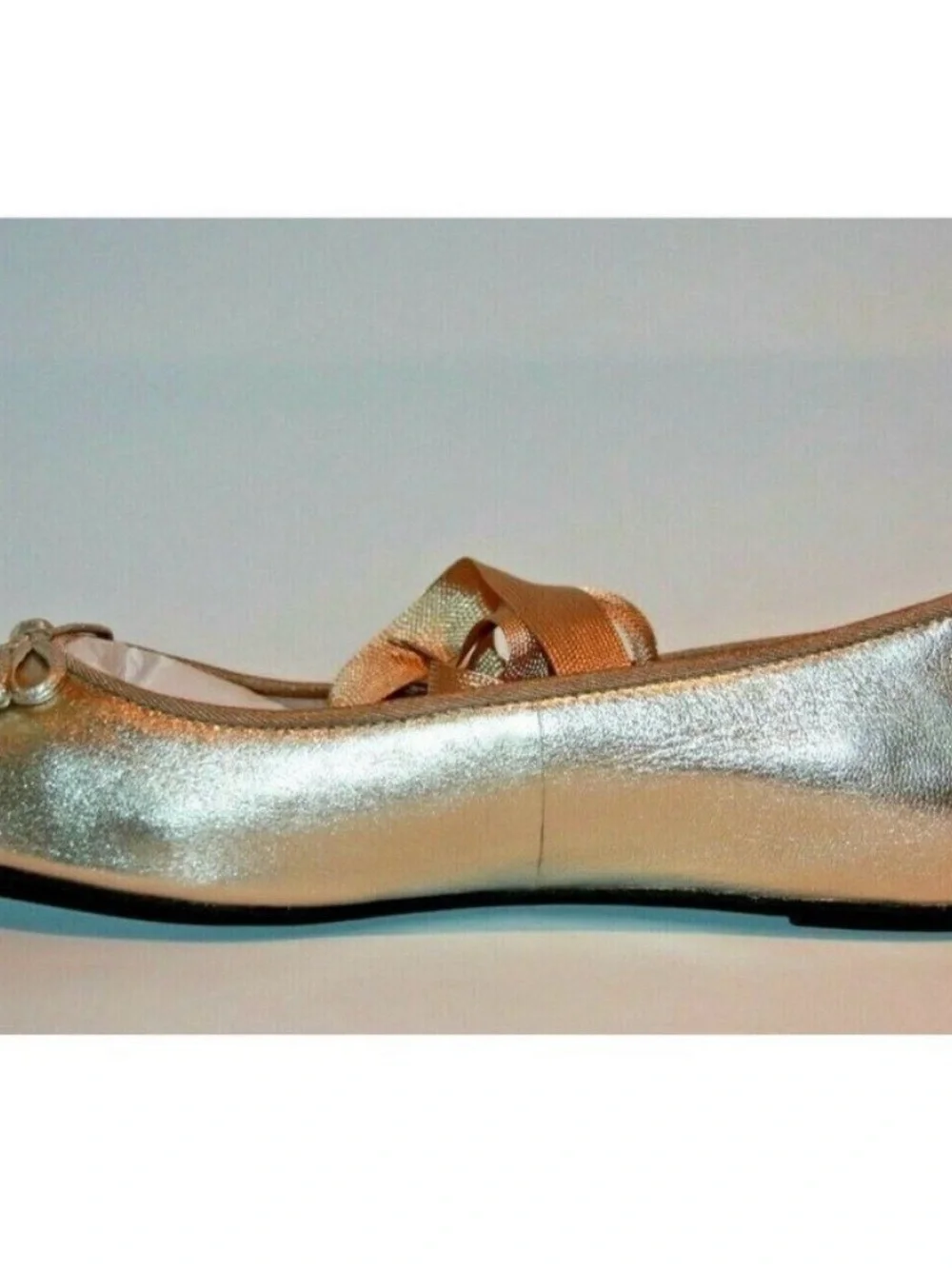 Cole Haan Metallic Champagne Gold “Downtown” Ballet Flat